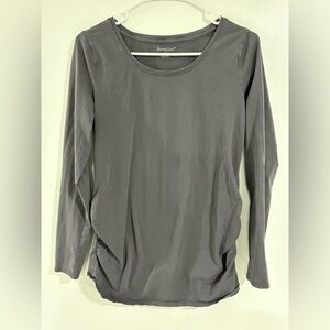 BumpStart Charcoal Long Sleeve Maternity Tee